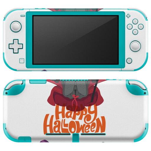 igsticker Nintendo Switch Lite 専用 デザインスキンシール 全面 ニンテンドー スイッチ ライト 専用 ゲーム機 カバー アクセサリー フィルム ステッカー エアフリー 026114 ハロウィン 犬 dog Halloween
