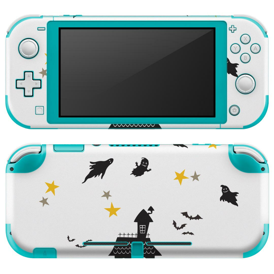 igsticker Nintendo Switch Lite 専用 デザインスキンシール 全面 ニンテンドー スイッチ ライト 専用 ゲーム機 カバー アクセサリー フィルム ステッカー エアフリー 026139 ハロウィン 屋敷 かわいい　Halloween