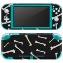igsticker Nintendo Switch Lite 専用 デザインスキンシール 全面 ニンテンドー スイッチ ライト 専用 ゲーム機 カバー アクセサリー フィルム ステッカー エアフリー 026161 ハロウィン 骨 柄