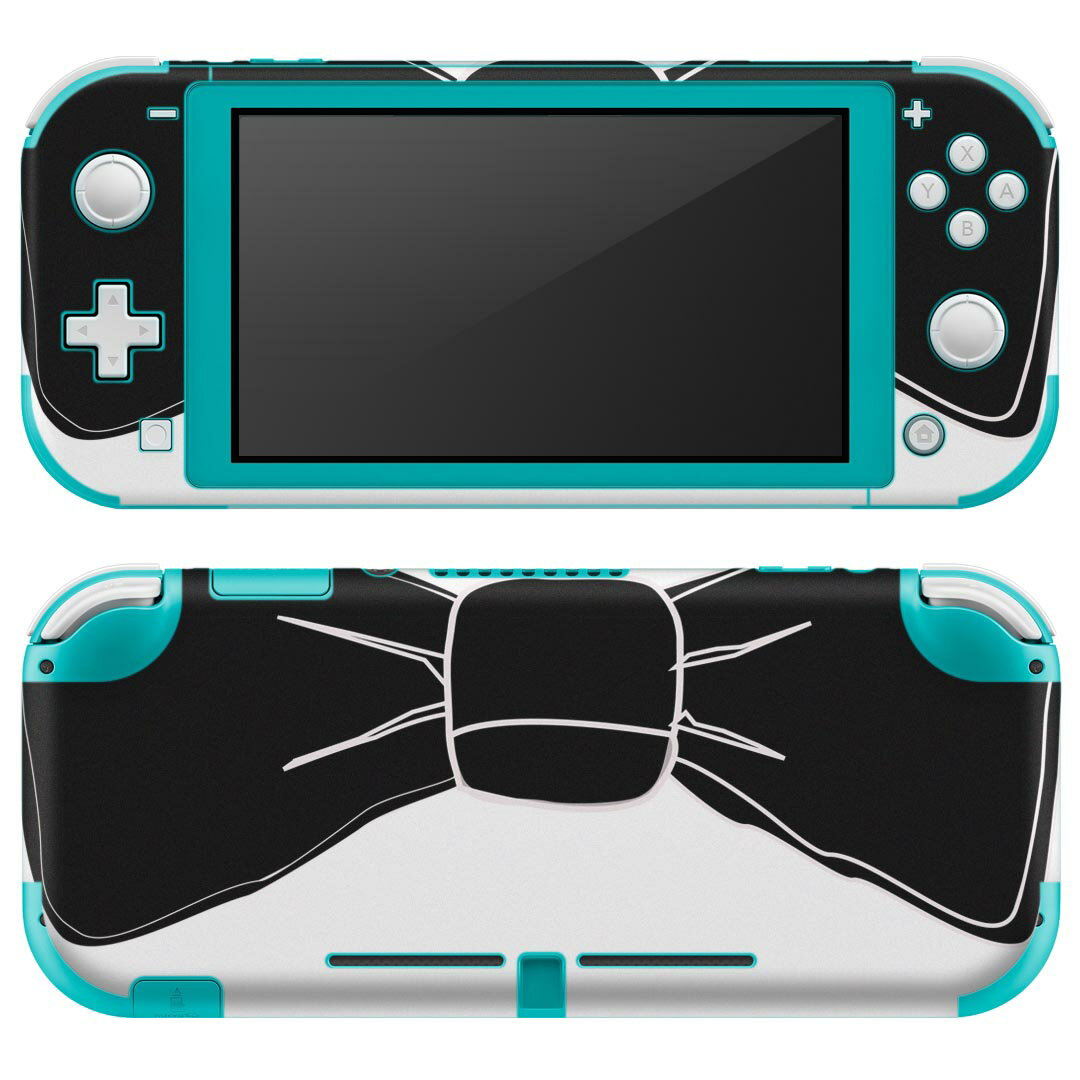igsticker Nintendo Switch Lite 専用 デザインスキンシール 全面 ニンテンドー スイッチ ライト 専用 ゲーム機 カバー アクセサリー フィルム ステッカー エアフリー 026162 リボン 蝶ネクタイ
