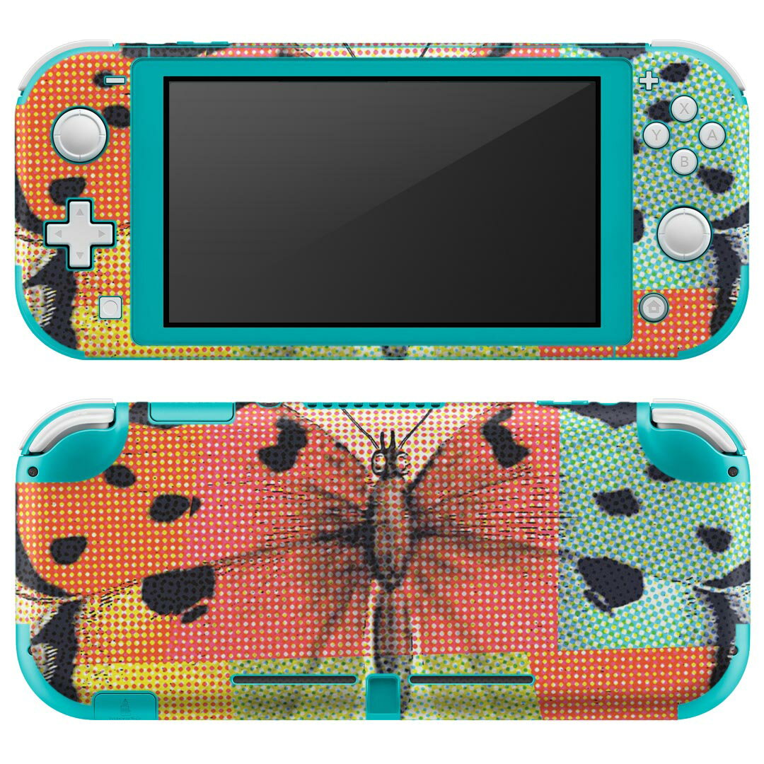 igsticker Nintendo Switch Lite 専用 デザインスキンシール 全面 ニンテンドー スイッチ ライト 専用 ゲーム機 カバー アクセサリー フィルム ステッカー エアフリー 026164 蝶々 カラフル