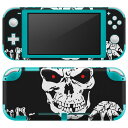 igsticker Nintendo Switch Lite 専用 デザインスキンシール 全面 ニンテンドー スイッチ ライト 専用 ゲーム機 カバー アクセサリー フィルム ステッカー エアフリー 026181 ハロウィン 骨 ガイコツ(2)