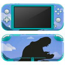igsticker Nintendo Switch Lite 専用 デザインスキンシール 全面 ニンテンドー スイッチ ライト 専用 ゲーム機 カバー アクセサリー フィルム ステッカー エアフリー 026183 怪獣 恐竜 シルエット(2)