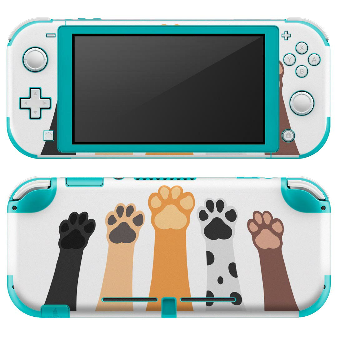 製品名 Nintendo Switch Lite専用 デザインスキンシール セット内容 Nintendo Switch Lite本体用スキンシール（裏表）各1枚 ※液晶側シールは2パーツに分かれていますニンテンドースイッチライト専用です。据え置き機のSwitch本体やJoyコンには対応していません。 商品特徴 3M社製の再剥離性シートを素材に採用し、細かな位置調整がしやすく貼り直しが容易です。また、エアフリーでもありますので気泡が簡単に逃げるので、キレイに貼ることができます。専用の業務プリンターを使い、商品画像と遜色のない美しい印刷仕上がり。 注意事項 画像はサンプルですので、ご覧の環境によっては多少色味に違いを感じる場合がございます。 イメージと違った、モニターと色味が異なるという理由での交換や返金はご対応出来かねます。スキンシールのみの販売で、ニンテンドースイッチ本体などは付属しません。シワができた場合、ドライヤーなどで軽く温め、外側に向けてシワを伸ばすように貼ってください。初回貼付時の位置調整や貼り直しは可能ですが、しっかりと押し付けて接着させた後の再剥離、再利用は保証しておりません。また接着部に油分や汚れが付着しますと角の部分は剥がれやすくなりますので、貼付時はあまり触れないようにご注意ください。無地のセミグロスシートにデザインをプリントした商品で、デコなどの加工はございません。 凹凸や光沢があるように見えたり布地や金属を素材にしたように見える商品もありますが、デザインの図版によるものです。印刷時に微妙な画像のズレが生じる場合がございます。ご注文後に1点1点制作する受注生産品の為、不良品以外のご返品や交換は固くお断りします。 商品発送 完全受注生産のハンドメイド商品となりますので、既製品と比べて発送までお時間を頂いています。 基本的に決済確認後2?3営業日、最大で10営業日での発送となります。繁忙期や休業日明けの場合はさらに時間がかかる場合があります。 その際には別途メールにてご連絡致します。メール便の場合、発送日から到着までに2?4日ほどかかる場合が多く、紛失などの保障もご対応できかねます。あらかじめご了承下さい。