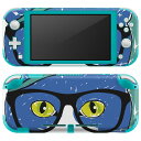 igsticker Nintendo Switch Lite 専用 デザインスキンシール 全面 ニンテンドー スイッチ ライト 専用 ゲーム機 カバー アクセサリー フィルム ステッカー エアフリー 026190 動物 猫 ネコ サングラス