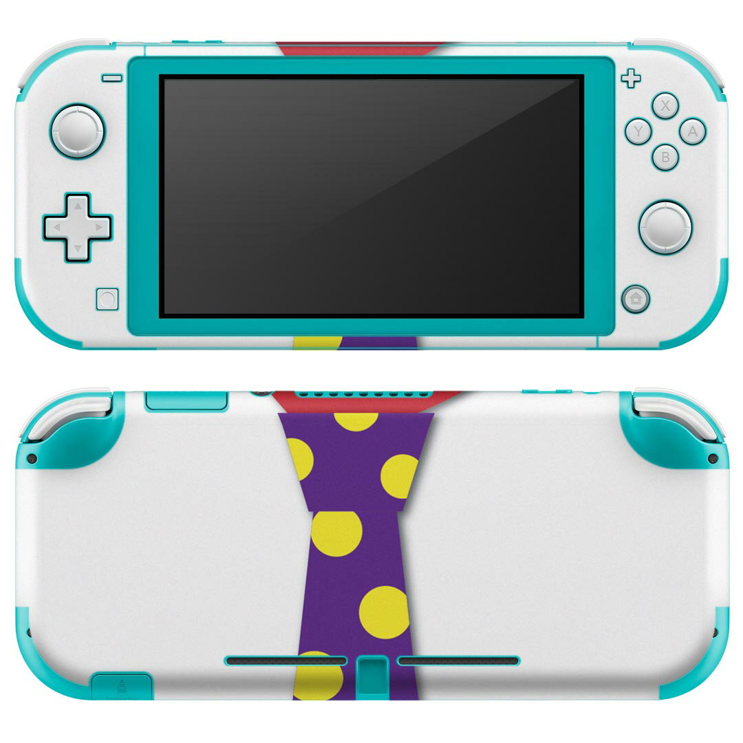 igsticker Nintendo Switch Lite 専用 デザインスキンシール 全面 ニンテンドー スイッチ ライト 専用 ゲーム機 カバー アクセサリー フィルム ステッカー エアフリー 026209 ネクタイ ハート ドット
