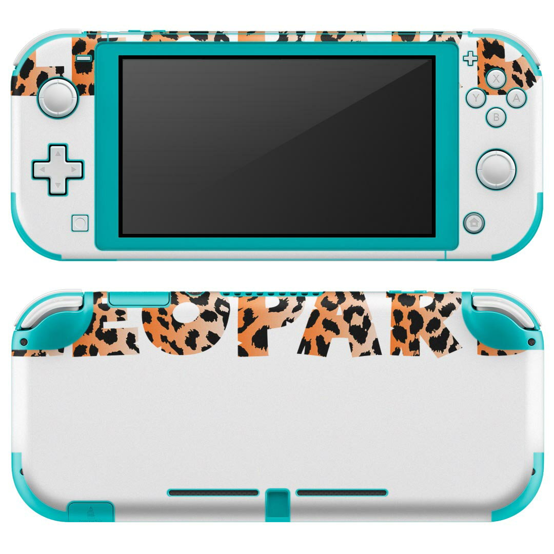 igsticker Nintendo Switch Lite 専用 デザインスキンシール 全面 ニンテンドー スイッチ ライト 専用 ゲーム機 カバー アクセサリー フィルム ステッカー エアフリー 026214 ヒョウ柄　レオパード　柄　文字