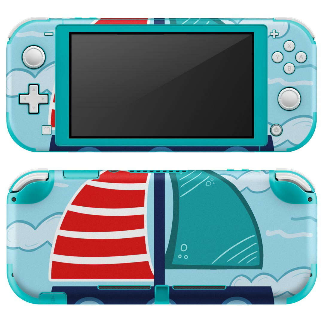 igsticker Nintendo Switch Lite 専用 デザインスキンシール 全面 ニンテンドー スイッチ ライト 専用 ゲーム機 カバー アクセサリー フィルム ステッカー エアフリー 026216 海　ヨット　ボート