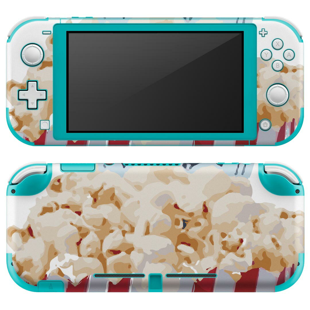 igsticker Nintendo Switch Lite 専用 デザインスキンシール 全面 ニンテンドー スイッチ ライト 専用 ゲーム機 カバー アクセサリー フィルム ステッカー エアフリー 026232 ポップコーン お菓子