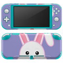 igsticker Nintendo Switch Lite 専用 デザインスキンシール 全面 ニンテンドー スイッチ ライト 専用 ゲーム機 カバー アクセサリー フィルム ステッカー エアフリー 026237 動物 うさぎ