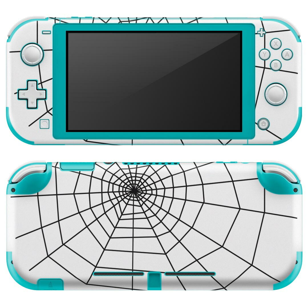 igsticker Nintendo Switch Lite 専用 デザインスキンシール 全面 ニンテンドー スイッチ ライト 専用 ゲーム機 カバー アクセサリー フィルム ステッカー エアフリー 026247 蜘蛛 くもの巣