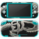 igsticker Nintendo Switch Lite 専用 デザインスキンシール 全面 ニンテンドー スイッチ ライト 専用 ゲーム機 カバー アクセサリー フィルム ステッカー エアフリー 026249 恐竜 怪獣 骨 帽子