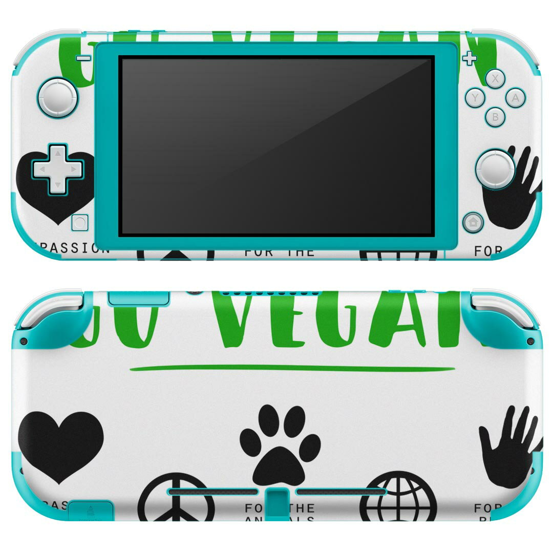 igsticker Nintendo Switch Lite 専用 デザインスキンシール 全面 ニンテンドー スイッチ ライト 専用 ゲーム機 カバー アクセサリー フィルム ステッカー エアフリー 026252 ビーガン ヴィ—ガン VEGAN