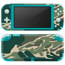 igsticker Nintendo Switch Lite 専用 デザインスキンシール 全面 ニンテンドー スイッチ ライト 専用 ゲーム機 カバー アクセサリー フィルム ステッカー エアフリー 004049 迷彩 カモフラ 模様