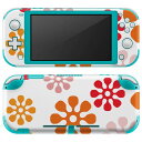 igsticker Nintendo Switch Lite 専用 デザインスキンシール 全面 ニンテンドー スイッチ ライト 専用 ゲーム機 カバー アクセサリー フィルム ステッカー エアフリー 004166 花 赤(2)