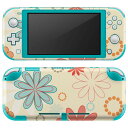 igsticker Nintendo Switch Lite 専用 デザインスキンシール 全面 ニンテンドー スイッチ ライト 専用 ゲーム機 カバー アクセサリー フィルム ステッカー エアフリー 004213 花 模様 カラフル(2)