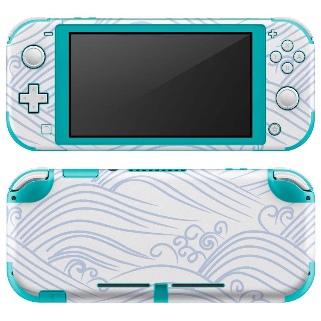 igsticker Nintendo Switch Lite 専用 デザインスキンシール 全面 ニンテンドー スイッチ ライト 専用 ゲーム機 カバー アクセサリー フィルム ステッカー エアフリー 004255 和風 和柄 白