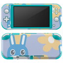 igsticker Nintendo Switch Lite 専用 デザインスキンシール 全面 ニンテンドー スイッチ ライト 専用 ゲーム機 カバー アクセサリー フィルム ステッカー エアフリー 004269 うさぎ 動物 花(2)