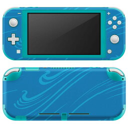 igsticker Nintendo Switch Lite 専用 デザインスキンシール 全面 ニンテンドー スイッチ ライト 専用 ゲーム機 カバー アクセサリー フィルム ステッカー エアフリー 004334 シンプル　青