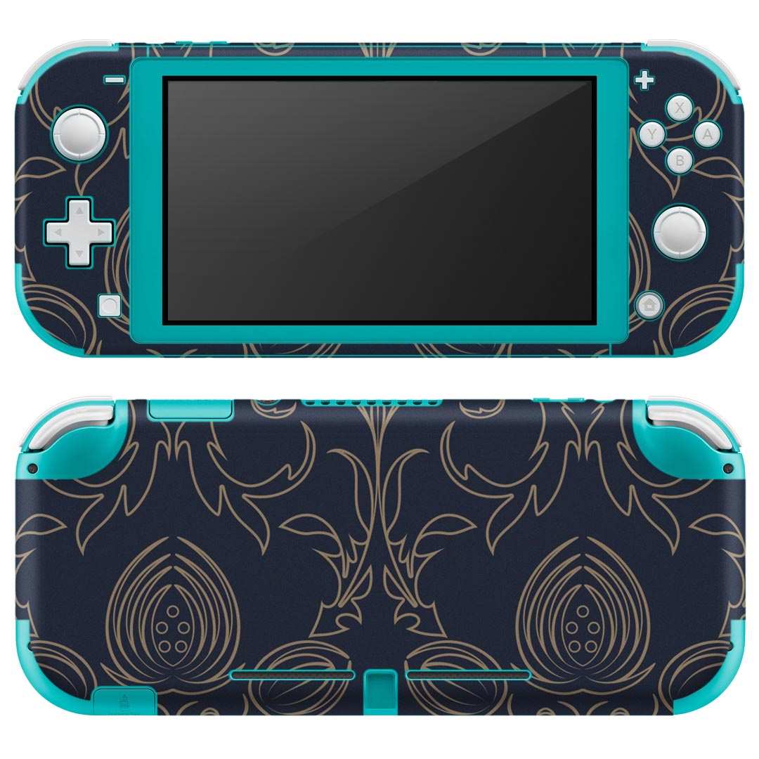 igsticker Nintendo Switch Lite 専用 デザインスキンシール 全面 ニンテンドー スイッチ ライト 専用 ゲーム機 カバー アクセサリー フィルム ステッカー エアフリー 004362 模様 紺