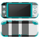 igsticker Nintendo Switch Lite 専用 デザインスキンシール 全面 ニンテンドー スイッチ ライト 専用 ゲーム機 カバー アクセサリー フィルム ステッカー エアフリー 004375 チェック 模様 黒(2)