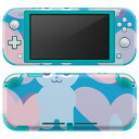 igsticker Nintendo Switch Lite 専用 デザインスキンシール 全面 ニンテンドー スイッチ ライト 専用 ゲーム機 カバー アクセサリー フィルム ステッカー エアフリー 004383 うさぎ　ハート　動物