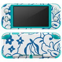 igsticker Nintendo Switch Lite 専用 デザインスキンシール 全面 ニンテンドー スイッチ ライト 専用 ゲーム機 カバー アクセサリー フィルム ステッカー エアフリー 004400 花 イラスト 青|詳細画像