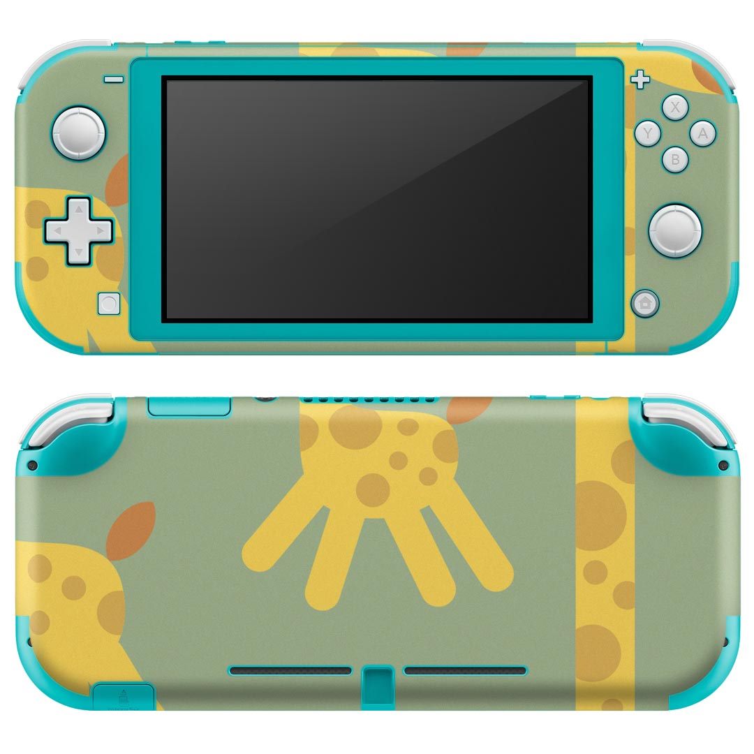 igsticker Nintendo Switch Lite 専用 デザインスキンシール 全面 ニンテンドー スイッチ ライト 専用 ゲーム機 カバー アクセサリー フィルム ステッカー エアフリー 004422 きりん　動物　キャラクター