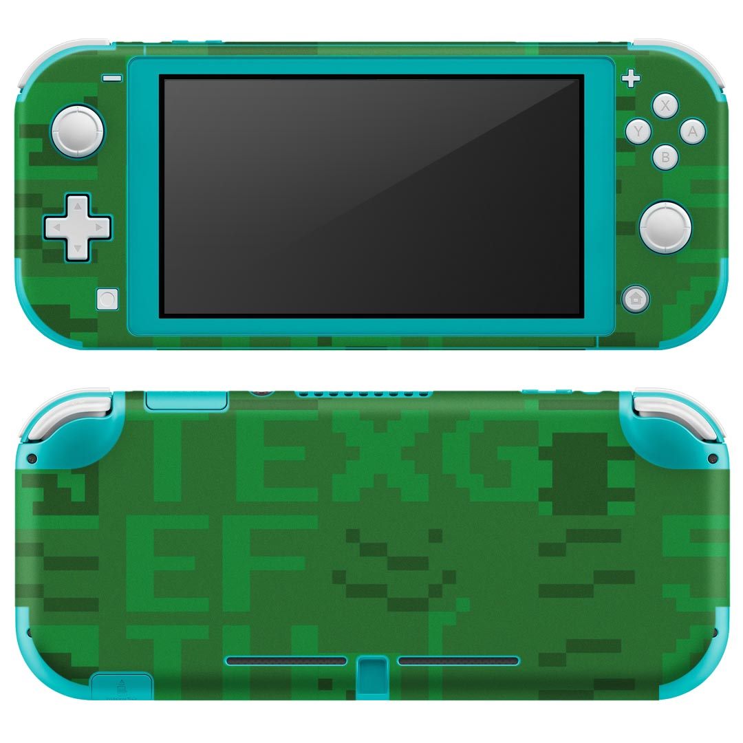 igsticker Nintendo Switch Lite 専用 デザインスキンシール 全面 ニンテンドー スイッチ ライト 専用 ゲーム機 カバー アクセサリー フィルム ステッカー エアフリー 004428 英語 文字 緑