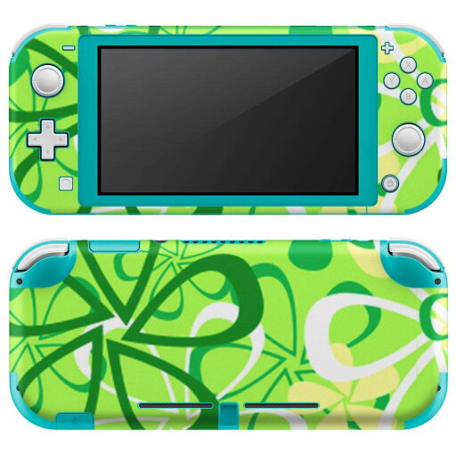 igsticker Nintendo Switch Lite 専用 デザインスキンシール 全面 ニンテンドー スイッチ ライト 専用 ゲーム機 カバー アクセサリー フィルム ステッカー エアフリー 004442 花  緑