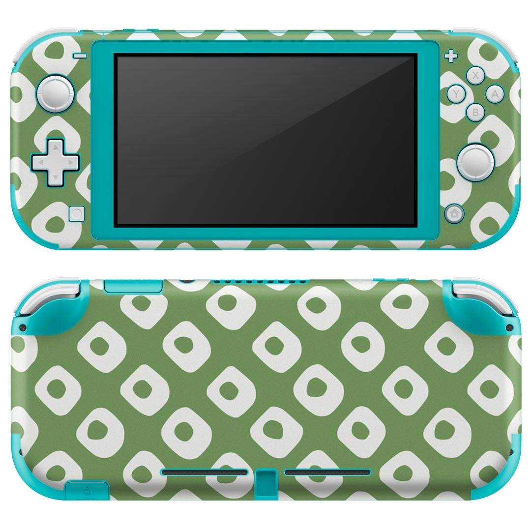 igsticker Nintendo Switch Lite 専用 デザインスキンシール 全面 ニンテンドー スイッチ ライト 専用 ゲーム機 カバー アクセサリー フィルム ステッカー エアフリー 004456 緑 模様 シンプル