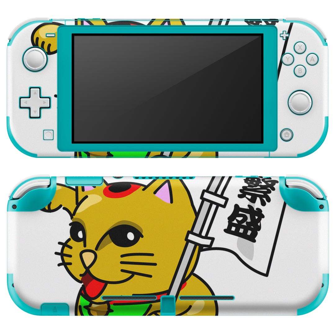 igsticker Nintendo Switch Lite 専用 デザインスキンシール 全面 ニンテンドー スイッチ ライト 専用 ゲーム機 カバー アクセサリー フィルム ステッカー エアフリー 004486 運気UP　招き猫　キャラクター