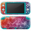 igsticker Nintendo Switch Lite 専用 デザインスキンシール 全面 ニンテンドー スイッチ ライト 専用 ゲーム機 カバー アクセサリー フィルム ステッカー エアフリー 004500 ハート カラフル レインボー