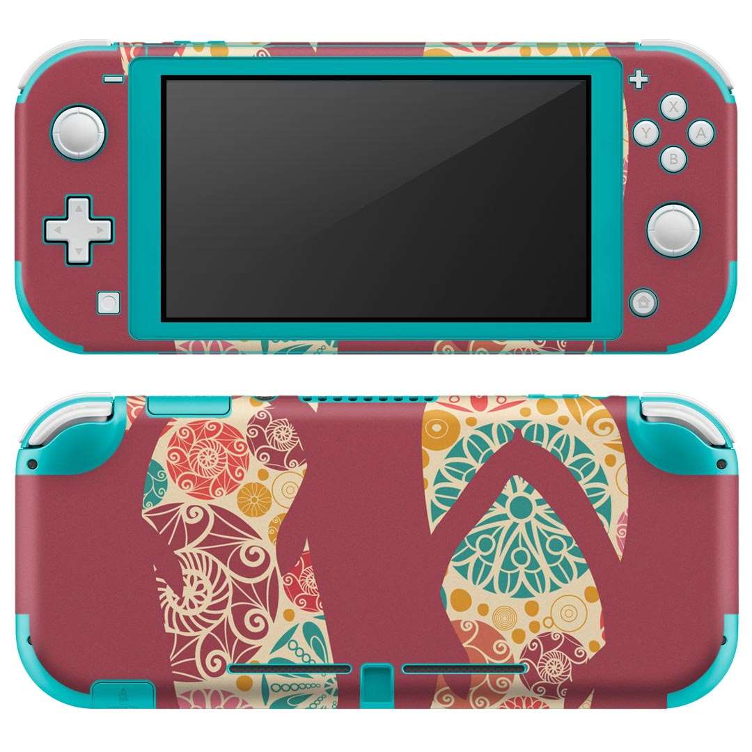 igsticker Nintendo Switch Lite 専用 デザインスキンシール 全面 ニンテンドー スイッチ ライト 専用 ゲーム機 カバー アクセサリー フィルム ステッカー エアフリー 004571 夏　シンプル　イラスト