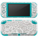 igsticker Nintendo Switch Lite 専用 デザインスキンシール 全面 ニンテンドー スイッチ ライト 専用 ゲーム機 カバー アクセサリー フィルム ステッカー エアフリー 004578 花 ガーリー 白(2)