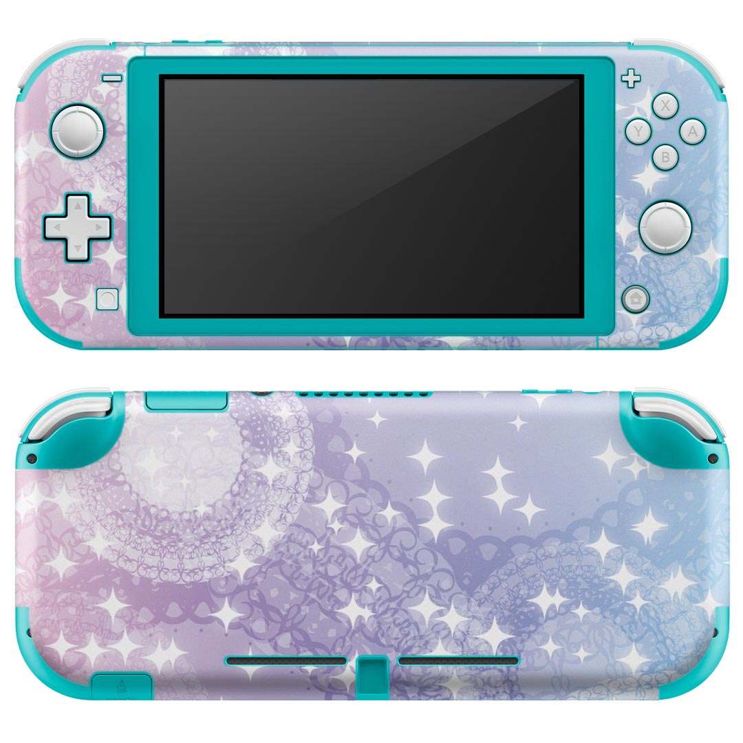 igsticker Nintendo Switch Lite 専用 デザインスキンシール 全面 ニンテンドー スイッチ ライト 専用 ゲーム機 カバー アクセサリー フィルム ステッカー エアフリー 004607 キラキラ ガーリー シンプル