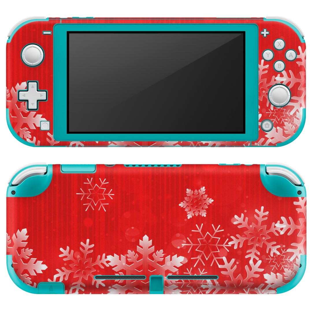 igsticker Nintendo Switch Lite 専用 デザインスキンシール 全面 ニンテンドー スイッチ ライト 専用 ゲーム機 カバー アクセサリー フィルム ステッカー エアフリー 004618 雪 結晶 冬