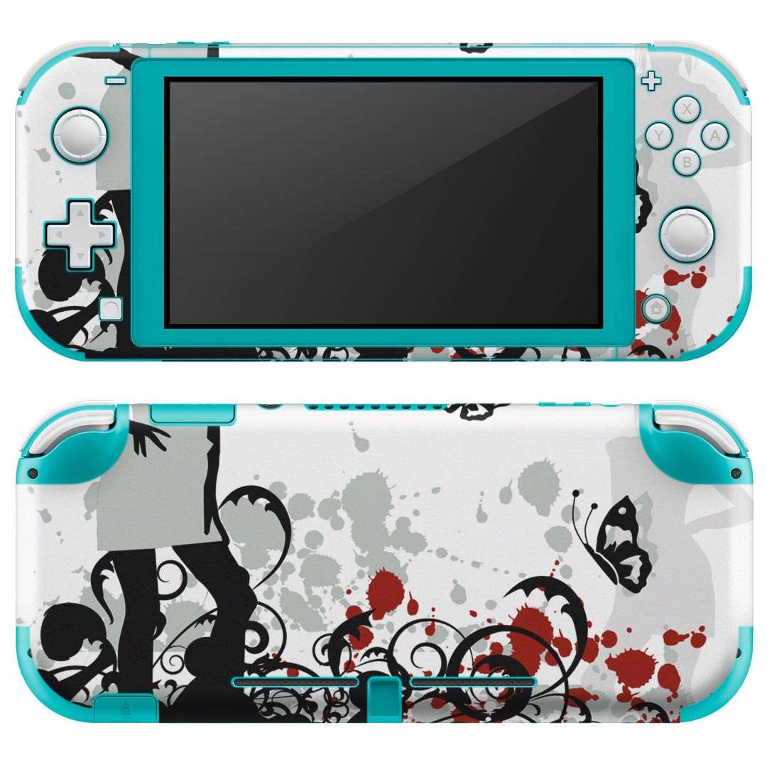 製品名 Nintendo Switch Lite専用 デザインスキンシール セット内容 Nintendo Switch Lite本体用スキンシール（裏表）各1枚 ※液晶側シールは2パーツに分かれていますニンテンドースイッチライト専用です。据え置き機のSwitch本体やJoyコンには対応していません。 商品特徴 3M社製の再剥離性シートを素材に採用し、細かな位置調整がしやすく貼り直しが容易です。また、エアフリーでもありますので気泡が簡単に逃げるので、キレイに貼ることができます。専用の業務プリンターを使い、商品画像と遜色のない美しい印刷仕上がり。 注意事項 画像はサンプルですので、ご覧の環境によっては多少色味に違いを感じる場合がございます。 イメージと違った、モニターと色味が異なるという理由での交換や返金はご対応出来かねます。スキンシールのみの販売で、ニンテンドースイッチ本体などは付属しません。シワができた場合、ドライヤーなどで軽く温め、外側に向けてシワを伸ばすように貼ってください。初回貼付時の位置調整や貼り直しは可能ですが、しっかりと押し付けて接着させた後の再剥離、再利用は保証しておりません。また接着部に油分や汚れが付着しますと角の部分は剥がれやすくなりますので、貼付時はあまり触れないようにご注意ください。無地のセミグロスシートにデザインをプリントした商品で、デコなどの加工はございません。 凹凸や光沢があるように見えたり布地や金属を素材にしたように見える商品もありますが、デザインの図版によるものです。印刷時に微妙な画像のズレが生じる場合がございます。ご注文後に1点1点制作する受注生産品の為、不良品以外のご返品や交換は固くお断りします。 商品発送 完全受注生産のハンドメイド商品となりますので、既製品と比べて発送までお時間を頂いています。 基本的に決済確認後2?3営業日、最大で10営業日での発送となります。繁忙期や休業日明けの場合はさらに時間がかかる場合があります。 その際には別途メールにてご連絡致します。メール便の場合、発送日から到着までに2?4日ほどかかる場合が多く、紛失などの保障もご対応できかねます。あらかじめご了承下さい。