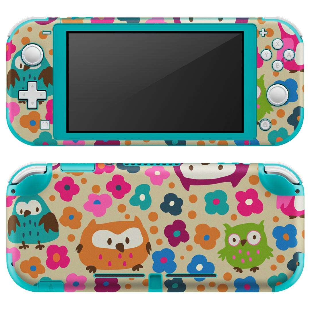 igsticker Nintendo Switch Lite 専用 デザインスキンシール 全面 ニンテンドー スイッチ ライト 専用 ゲーム機 カバー アクセサリー フィルム ステッカー エアフリー 004629 鳥　花　キャラクター