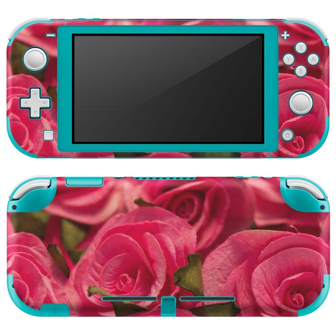 igsticker Nintendo Switch Lite 専用 デザインスキンシール 全面 ニンテンドー スイッチ ライト 専用 ゲーム機 カバー アクセサリー フィルム ステッカー エアフリー 004707 花 写真 ピンク