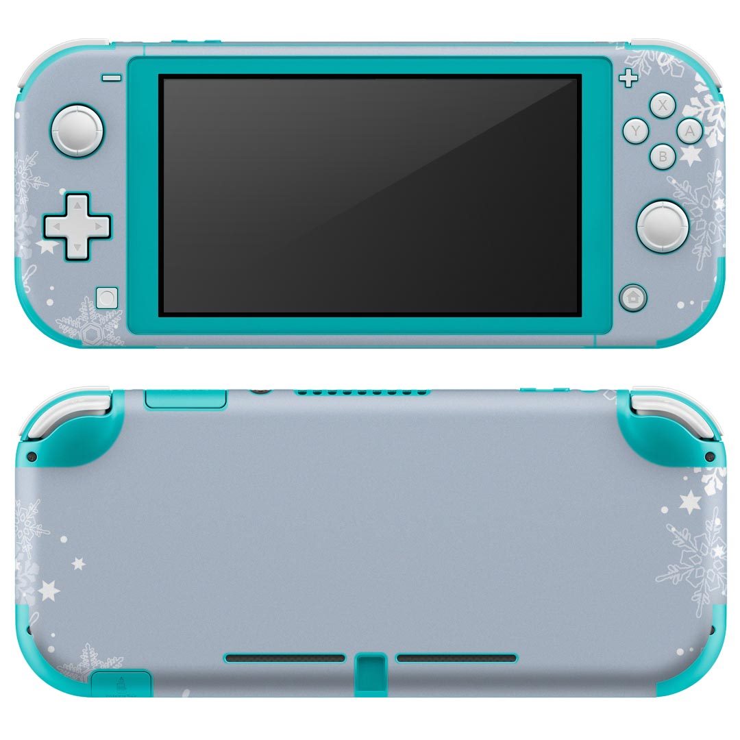 igsticker Nintendo Switch Lite 専用 デザインスキンシール 全面 ニンテンドー スイッチ ライト 専用 ゲーム機 カバー アクセサリー フィルム ステッカー エアフリー 004709 雪 結晶 シンプル