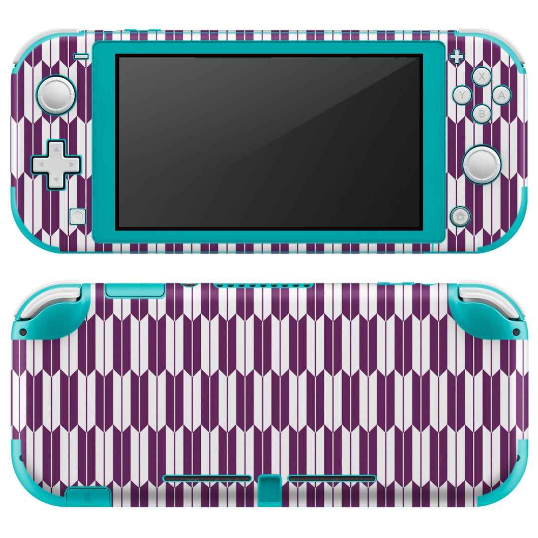 igsticker Nintendo Switch Lite 専用 デザインスキンシール 全面 ニンテンドー スイッチ ライト 専用 ゲーム機 カバー アクセサリー フィルム ステッカー エアフリー 004749 和風 和柄 紫