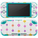 igsticker Nintendo Switch Lite 専用 デザインスキンシール 全面 ニンテンドー スイッチ ライト 専用 ゲーム機 カバー アクセサリー フィルム ステッカー エアフリー 004754 花　カラフル　ポップ