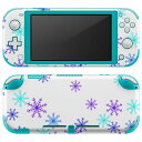 igsticker Nintendo Switch Lite 専用 デザインスキンシール 全面 ニンテンドー スイッチ ライト 専用 ゲーム機 カバー アクセサリー フィルム ステッカー エアフリー 004756 雪 結晶 青