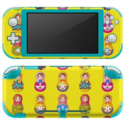 igsticker Nintendo Switch Lite 専用 デザインスキンシール 全面 ニンテンドー スイッチ ライト 専用 ゲーム機 カバー アクセサリー フィルム ステッカー エアフリー 004796 イラスト キャラクター 黄色