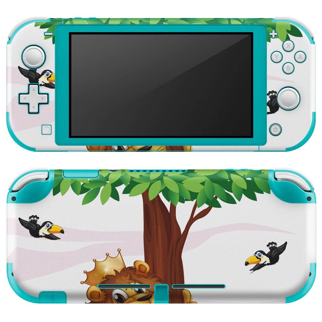 igsticker Nintendo Switch Lite 専用 デザインスキンシール 全面 ニンテンドー スイッチ ライト 専用 ゲーム機 カバー アクセサリー フィルム ステッカー エアフリー 004816 キャラクター　ライオン