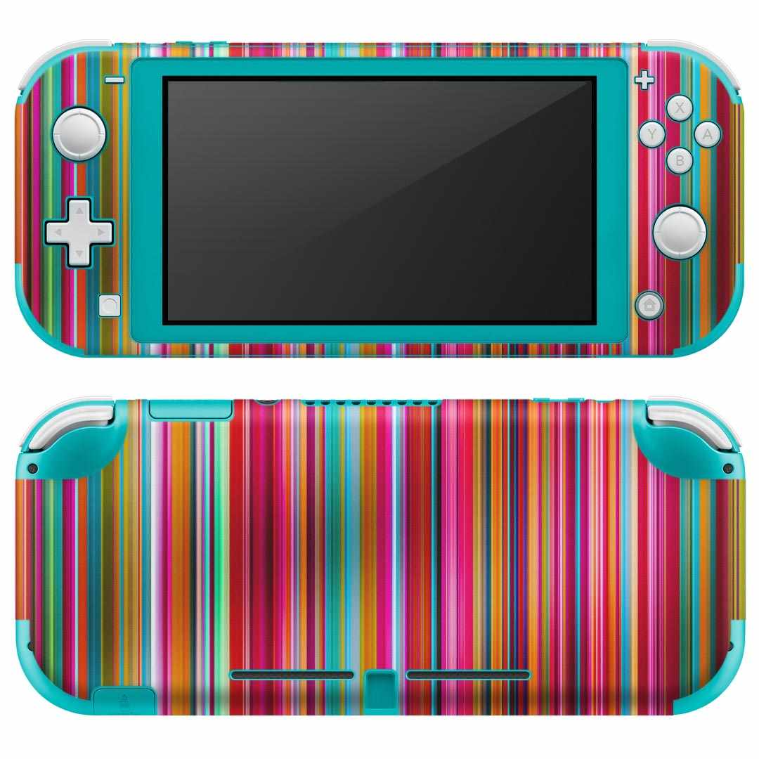 igsticker Nintendo Switch Lite 専用 デザインスキンシール 全面 ニンテンドー スイッチ ライト 専用 ゲーム機 カバー アクセサリー フィルム ステッカー エアフリー 004832 模様　しましま