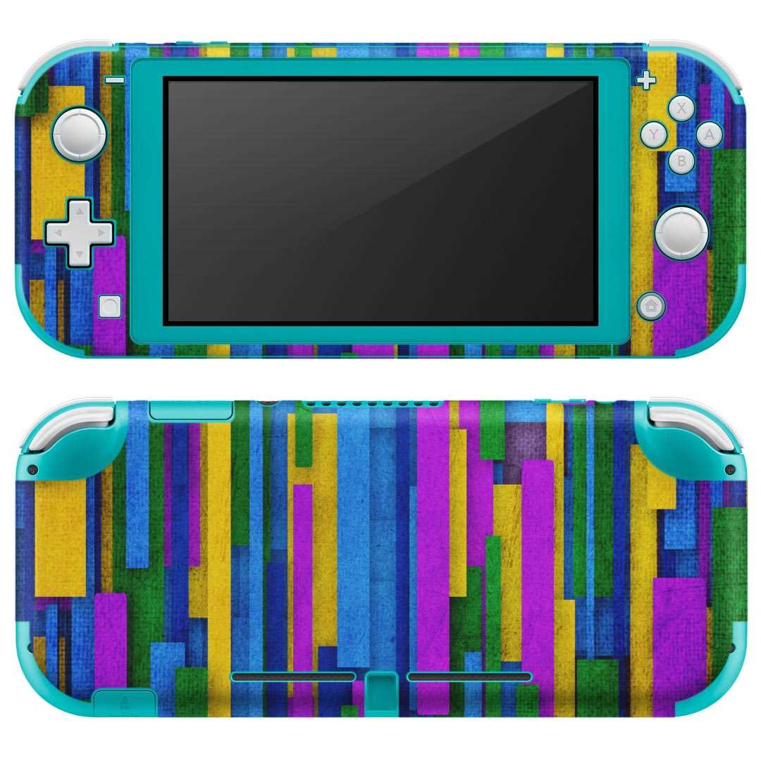 igsticker Nintendo Switch Lite 専用 デザインスキンシール 全面 ニンテンドー スイッチ ライト 専用 ゲーム機 カバー アクセサリー フィルム ステッカー エアフリー 004836 模様　青
