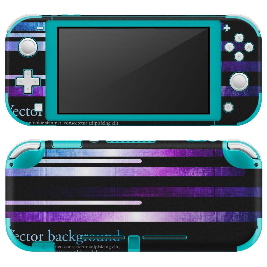 igsticker Nintendo Switch Lite 専用 デザインスキンシール 全面 ニンテンドー スイッチ ライト 専用 ゲーム機 カバー アクセサリー フィルム ステッカー エアフリー 004856 シンプル 黒