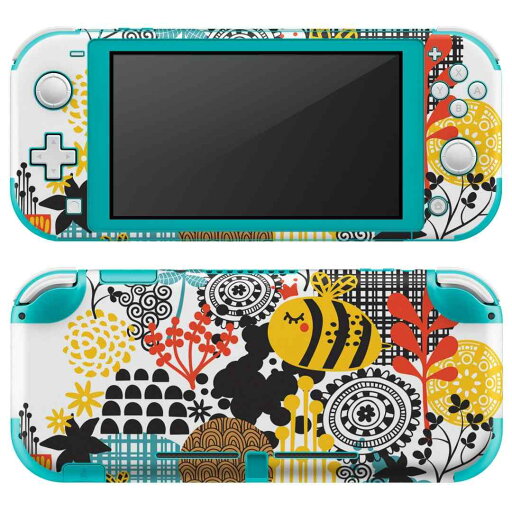 igsticker Nintendo Switch Lite 専用 デザインスキンシール 全面 ニンテンドー スイッチ ライト 専用 ゲーム機 カバー アクセサリー フィルム ステッカー エアフリー 004865 蜂 キャラクター イラスト